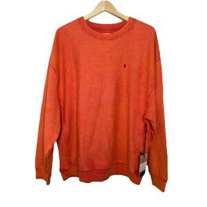 chubbies collegiate crew neck sweatshirt the grateful red Orange MEDIUM SAMPLE